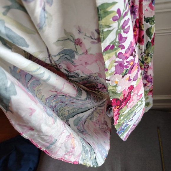 Vtg Moda Int’l Floral Midi Dress Women 10 Corset Ruched Off The Shoulder Prom - Picture 6 of 16